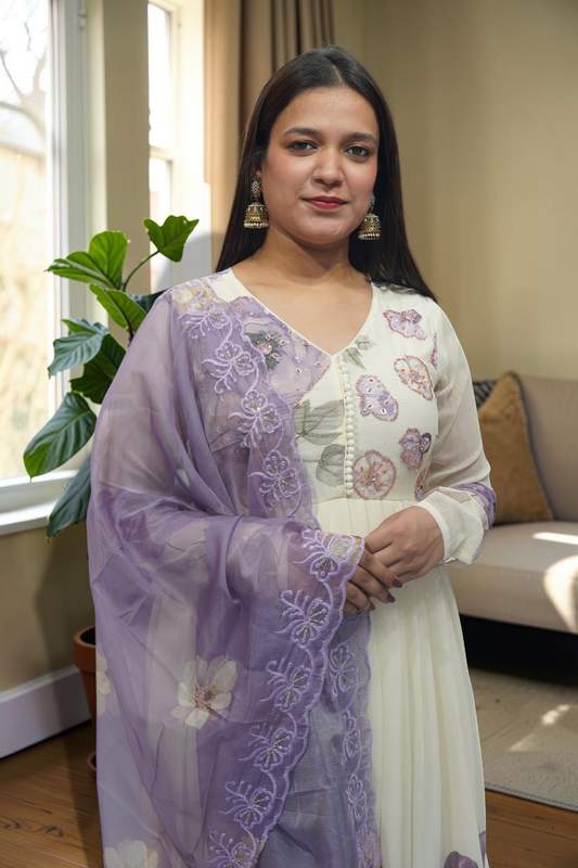 Pastel Seafoam Green Anarkali Set