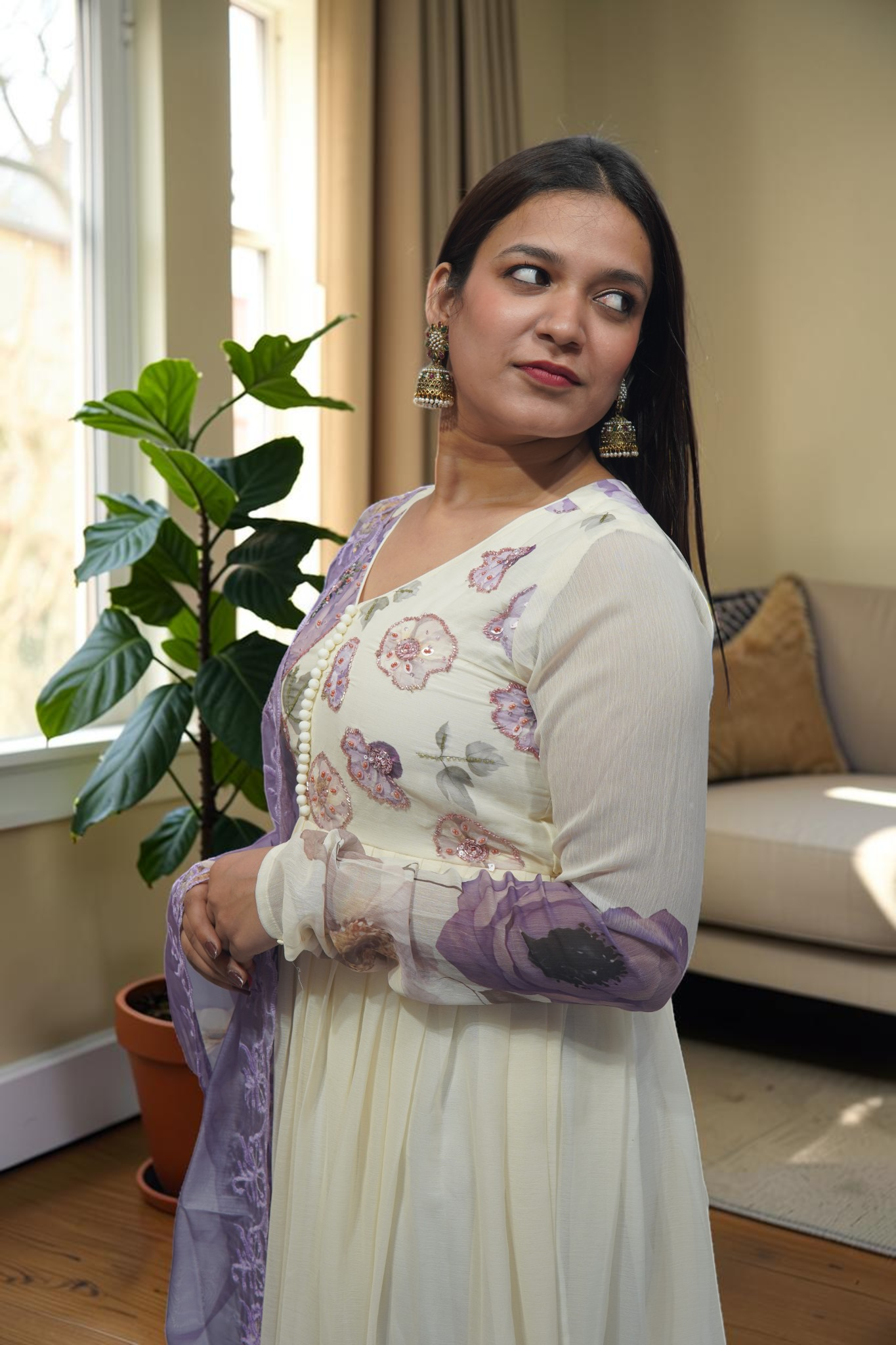 Pastel Seafoam Green Anarkali Set